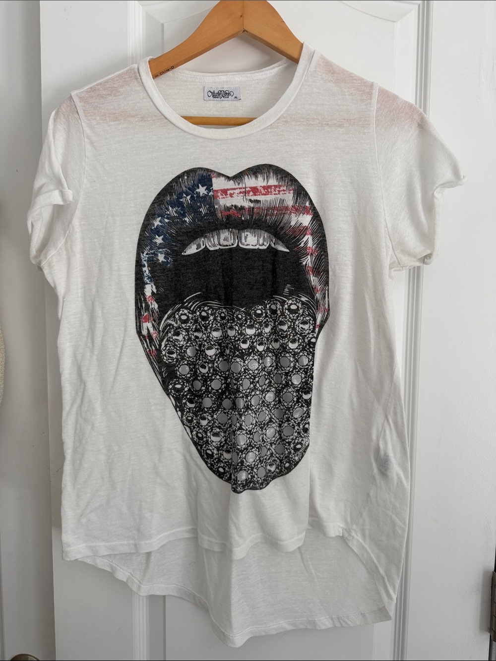 Lauren Moshi Beverly Hills Frankie Diamond Lips top
